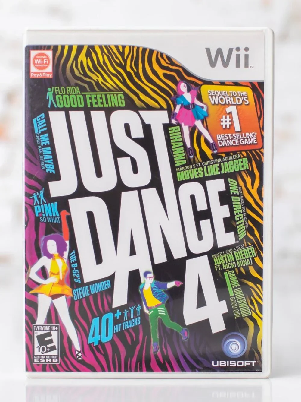 Just Dance 4 Nintendo Wii 2012 Ubisoft Complete CIB Game Disc Case Manual